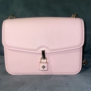 UEC Kate Spade Locket Large Flap Pale Pink CONVERTIBLE Shoulder Bag